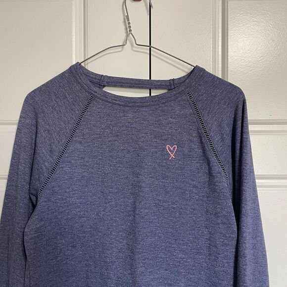 Victoria's Secret Sweatshirt Heart Cutout Long Sleeve Pullover Top, Size XS - Picture 2 of 8